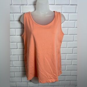 Lands' End Tank Top Size M 100% Cotton /Peach